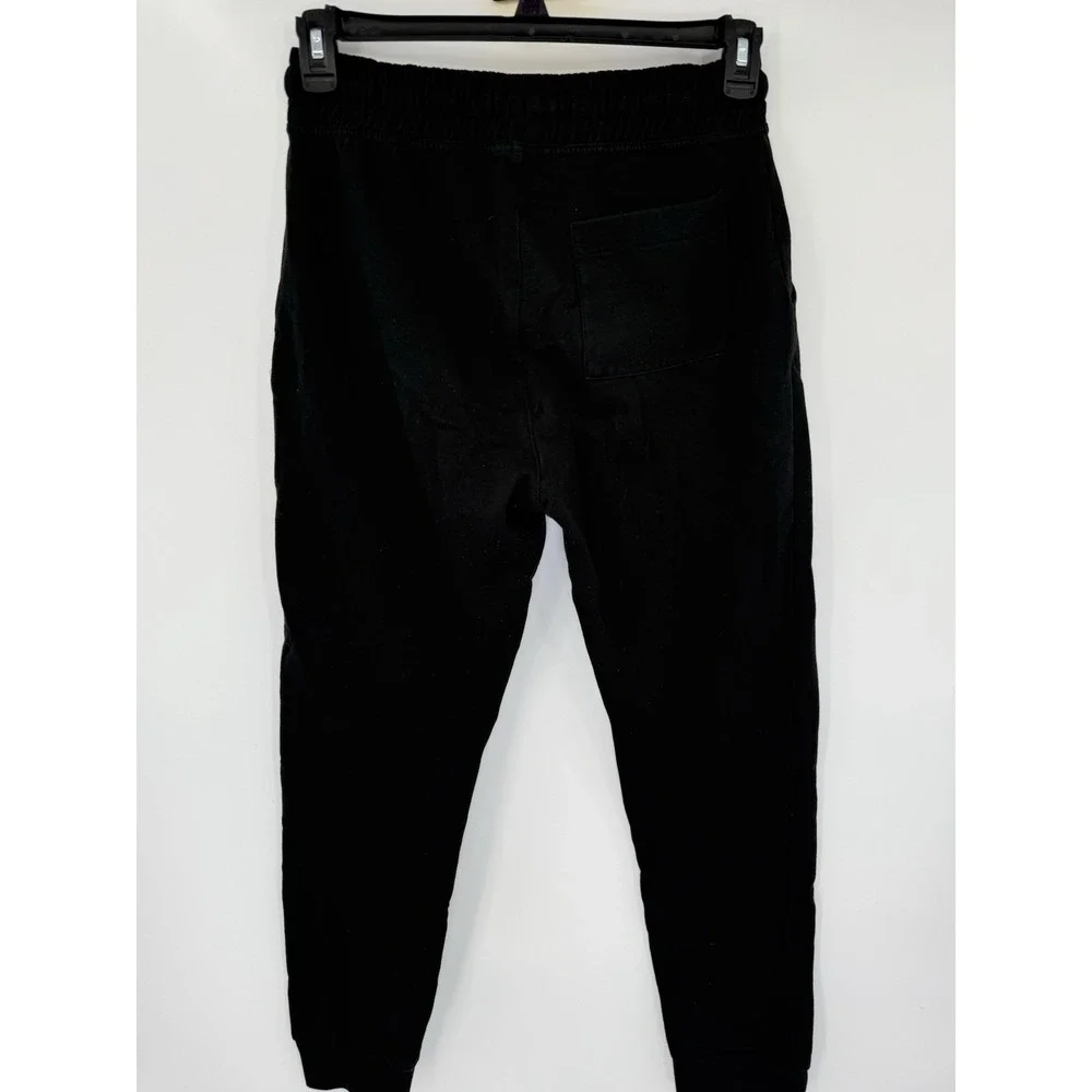 Obama Land Joggers Mens Small Black Graphic Skull Patch Fleece Sweatpants
